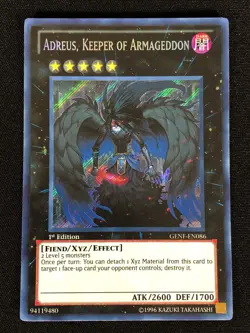 Yugioh Adreus, keeper of Armageddon GENF-EN086 1st Secret (NM) - Image 1