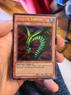 Yugioh Sinister Serpent LCYW-EN154 1st Secret Rare - Image 1