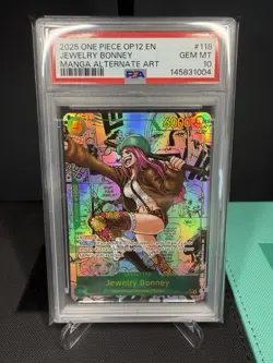 One Piece CCG Jewelry Bonney Manga Alternate Art OP12-118 PSA 10 Gem Mint - Image 1
