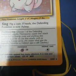 Pokemon Card, Clefairy Holo, Base Set, 5/102 - Image 5