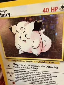 Pokemon TCG Clefairy Holo Base Set 5/102 WOTC Vintage MP - Image 2