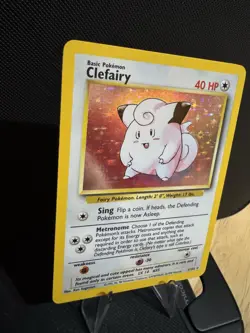 Pokemon TCG Clefairy 5/102 Base Set Unlimited 1999 Holo Rare NM - Image 3