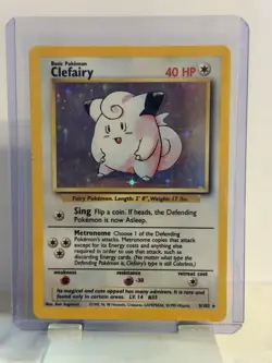 Clefairy 5/102 Pokemon Vintage WOTC Base Set Holo Card - LP/NM - Image 1