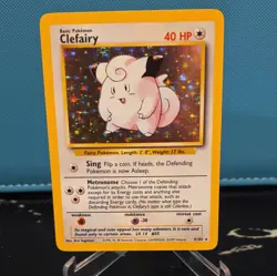 Pokemon 1999 Clefairy Base Set 5/102 Holo Unlimited Rare Near Mint - Image 1
