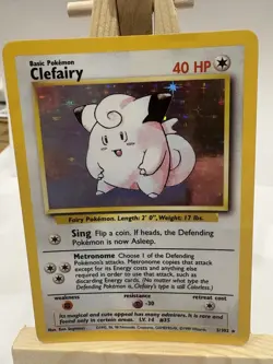 Pokemon TCG Clefairy Base Set Holo Card 5/102 NM/LP - Image 1