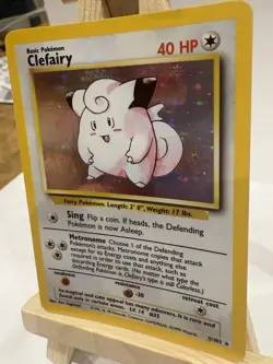 Pokemon TCG Clefairy Base Set Holo Card 5/102 NM/LP - Image 2