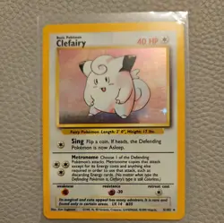 Pokemon TCG Clefairy Holo Rare Card Base Set, 5/102 HP - Image 1