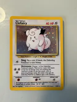 Pokemon 1999 Clefairy Base Set 5/102 Holo Unlimited Rare Near Mint - Image 2