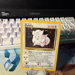 Pokemon TCG Clefairy Holo Rare Base Set, Card 5/102, LP Condition - Image 1