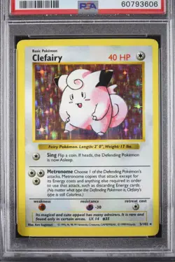 🔥 PSA 5 HOLO Clefairy 5/102 #5 (SHADOWLESS BASE SET) Pokemon Card - Image 2