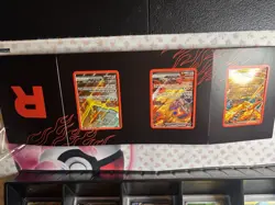 3 x Stamped Pokemon TCG Team Rocket's Moltres ex Destined Rivals UPC Promo Cards - Image 1