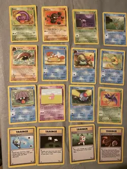 Pokemon Vintage WOTC Fossil Complete Common Set 16 Cards MINT - Image 1