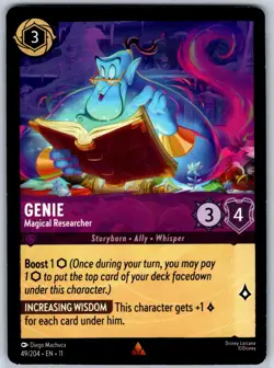 Genie - Magical Researcher Winterspell 49/204 NM Lorcana Card - Image 1