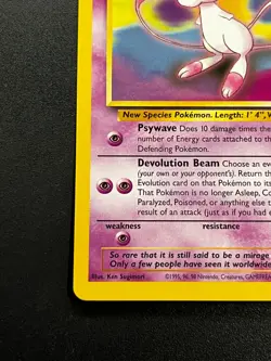 Mew #8 WOTC Black Star Promo Vintage Pokemon TCG Card NM - Image 2