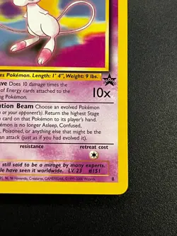 Mew #8 WOTC Black Star Promo Vintage Pokemon TCG Card NM - Image 3