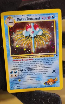 2000 Pokemon Trainer Misty's Tentacruel Holo partial Swirl - see video Holo Card - Image 2