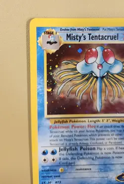 2000 Pokemon Trainer Misty's Tentacruel Holo partial Swirl - see video Holo Card - Image 4
