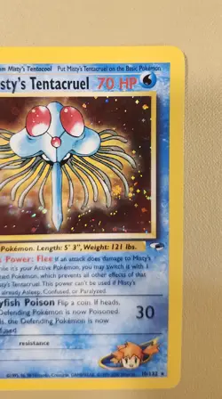 2000 Pokemon Trainer Misty's Tentacruel Holo partial Swirl - see video Holo Card - Image 5