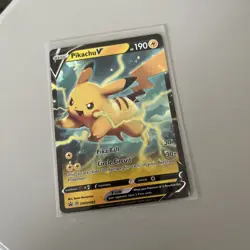 Pikachu V SWSH063 - Black Star Promo - Ultra Rare Pokemon Card - LP - Image 1