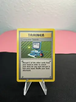 Computer Search Rare Trainer 071/102 Pokemon Base Set Vintage Trading Card - Image 1