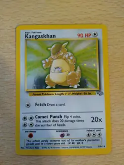 Kangaskhan 1999 Pokemon Jungle Holo 5/64 Rare Card NM Never Played - Image 1