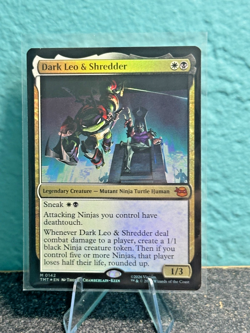 MTG Dark Leo & Shredder (142/343) Teenage Mutant Ninja Turtles LP - Image 1