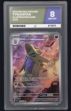 Pokemon TCG Tyranitar Holo Card Scarlet & Violet Paldea Evolved 222/193 Ace 8 NM - Image 1