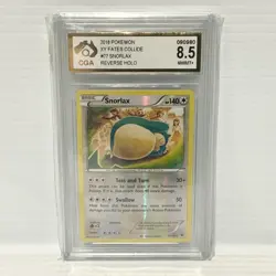 PSA CGA 8.5 Snorlax 77/124 Reverse Holo - 2016 Pokemon XY: Fate Collide - Image 1