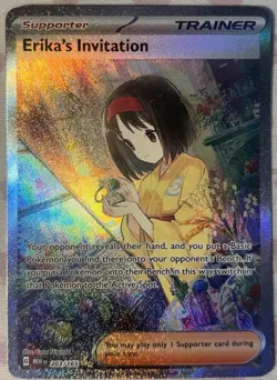 Pokemon Erika's Invitation 203/165 Scarlet & Violet 151 Holo Special Rare - Image 1