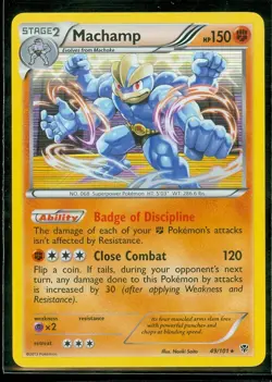 Pokemon MACHAMP 49/101 Plasma Blast RARE HOLO - NEAR MINT/MINT - Image 1