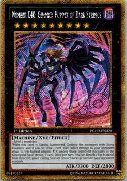 Yugioh Number C40: Gimmick Puppet of Dark Strings PGLD-EN020 1st Edition Gold Se - Image 1