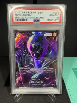 PSA 10 Zoro-Juurou (SP Alt Art) Legacy of the Master ST18-004 EN One Piece - Image 1