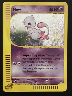 Mew Holo 19/165 Expedition Base Set 2002 E-Reader Pokemon Card Rare - LP/VLP - Image 1
