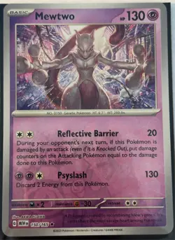 Mewtwo Reverse Holo NM 150/165 Scarlet & Violet 151 Pokemon Card - Image 1