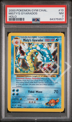Pokemon Card Misty's Gyarados Holo 13/132 - Gym Challenge PSA 7 - Image 1