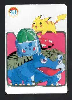 Pokemon Pocket Monsters Vintage Vending Prism Sticker Card #335 Ash Pikachu - Image 2