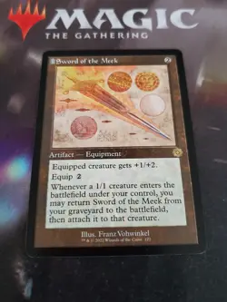 Mtg. Sword of the Meek. Schematic. The Brothers War. Pack Fresh - Image 1