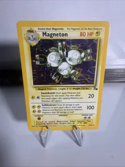 Pokemon TCG Magneton Fossil Holo Rare Card 11/62 Unlimited - Image 1
