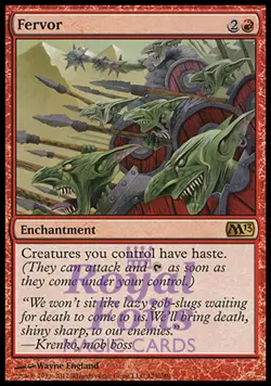 Fervor 1x FOIL MTG M13 Core Set Rare MINT red - Image 1