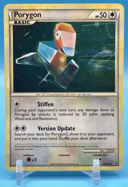 Porygon Holo HGSS22 Black Star Promo Holo Pokemon HeartGold SoulSilver - Image 1