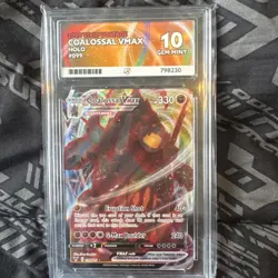 Pokemon 2020 Vivid Voltage Coalossal Vmax Holo 099/185 Ace Graded 10 - Image 1