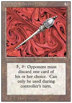 Disrupting Scepter - Light Play MTG Revised - Image 1