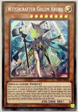 RIRA-EN028 Witchcrafter Golem Aruru - Secret Rare 1st Edition Near Mint YuGiOh - Image 1