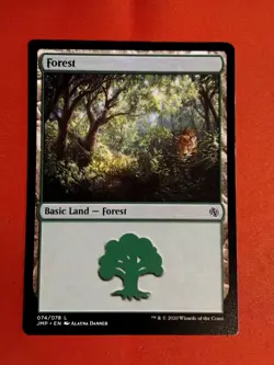 Forest 074/078 (Cat Forest) Jumpstart Regular Magic The Gathering Unplayed Mint+ - Image 1