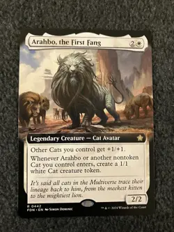 Magic The Gathering MTG - Arahbo, the First Fang (Extended Art) - Foundations - Image 1