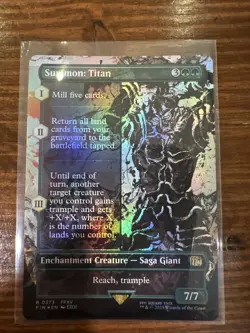 MTG Summon: Titan (Borderless Foil) Final Fantasy 373 FFXV FF15 NM - Image 1