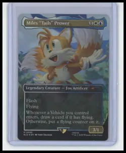 Magic the Gathering - Miles "Tails" Prower (Rainbow Foil) Secret Lair Drop Foil - Image 1