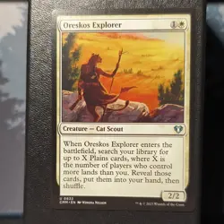 Magic: The Gathering Oreskos Explorer Commander Masters 0832 White Cat Scout 20… - Image 1