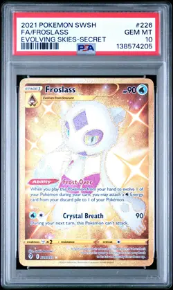2021 POKEMON SWORD & SHIELD EVOLVING SKIES SECRET #226 FULL ART/FROSLASS PSA 10 - Image 1