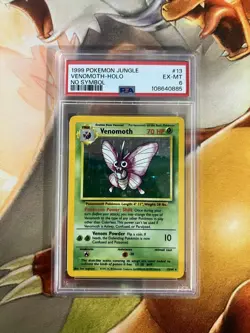 Venomoth 13/64 Jungle Misprint No Symbol PSA Graded 6 Pokemon Trading Card Game - Image 1